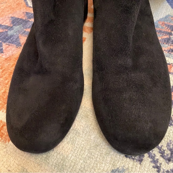 Stuart Weitzman Lander 50/50 Over the Knee Boot - Sz 9- Black Suede Wedge Heel - Picture 15 of 16